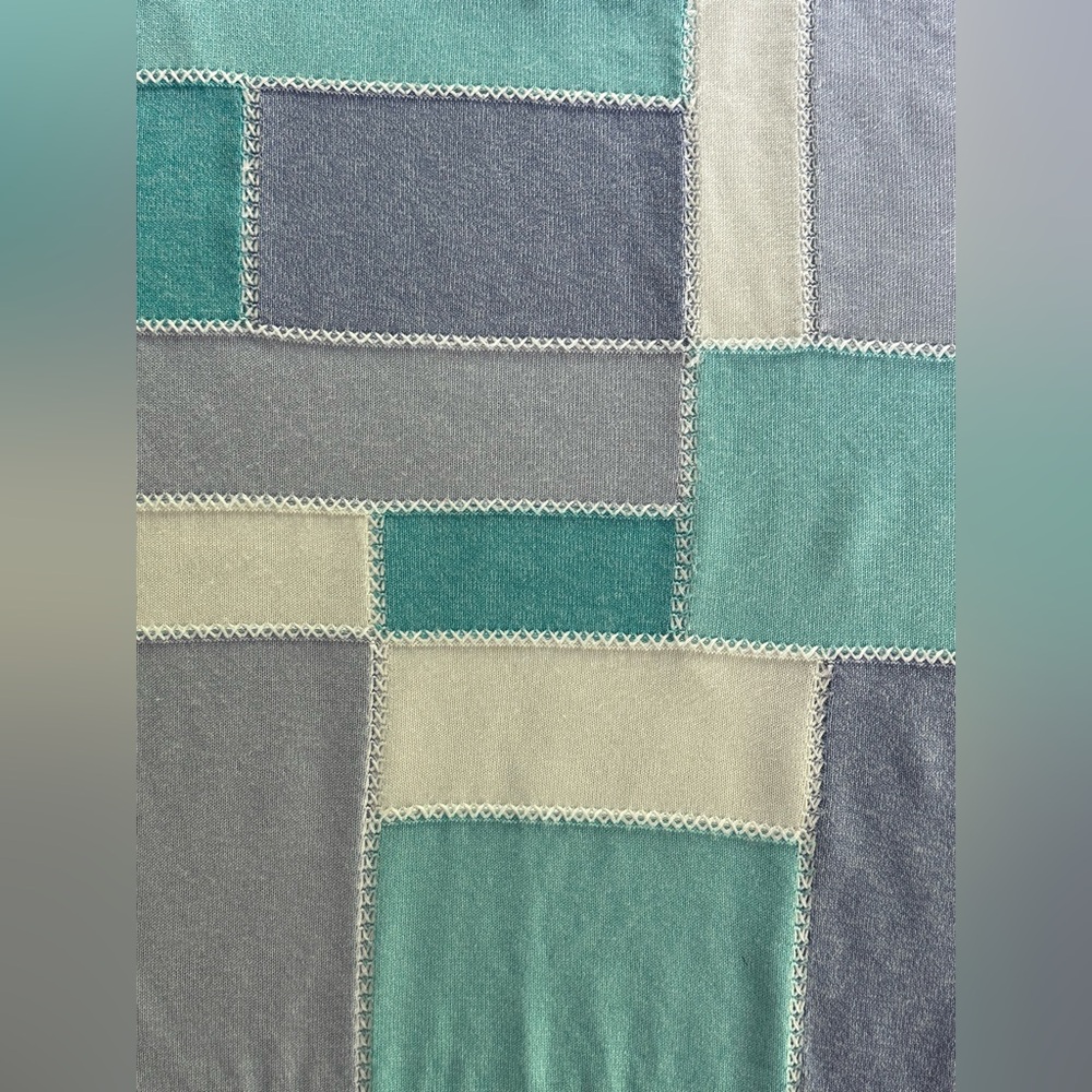 Alfred Dunner Blue Color-Block Top - Picture 2 of 6
